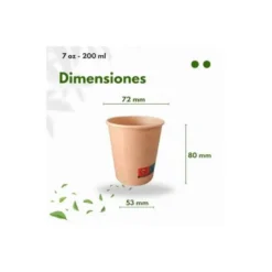 Vaso termico carton 200 cc Paquete de 50 unidades