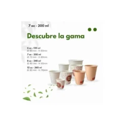 Vaso termico carton 200 cc Paquete de 50 unidades