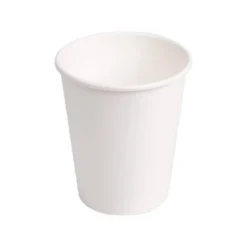 VASO DE CARTON BIODEGRADABLE BLANCO 220 CC PAQUETE DE 50 UNIDADES