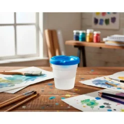 VASO LIMPIAPINCELES LIDERPAPEL DE PLASTICO 8X8,5 CM