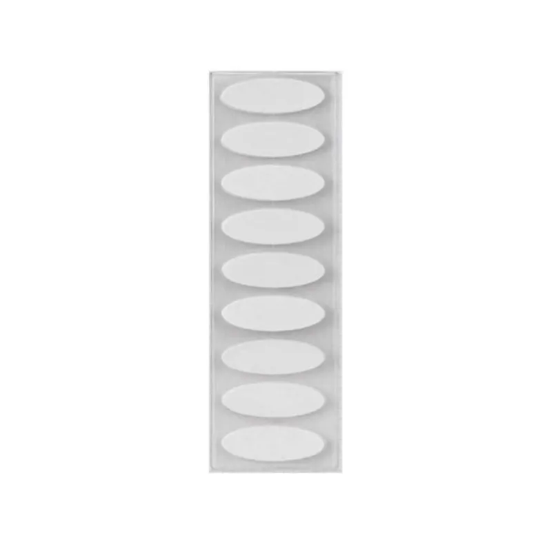 VELCRO AUTOADHESIVO OVALADO LIDERPAPEL QUITA Y PON BLANCO 35X12 MM BLISTER DE 18 UNIDADES