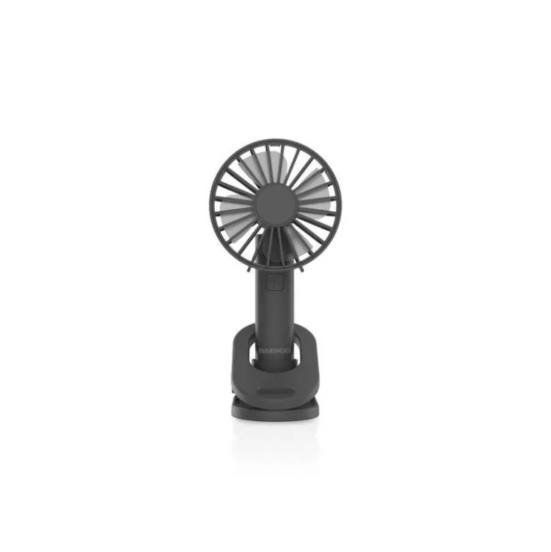 VENTILADOR DE MANO DAEWOO HIGH POWER 5W 3 VELOCIDADES RECARGABLE USB-C COLOR NEGRO