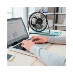VENTILADOR SOBREMESA AVANT 3W DIAMETRO 100 MM ALIMENTACION USB LONGITUD CABLE 1 MT COLOR NEGRO