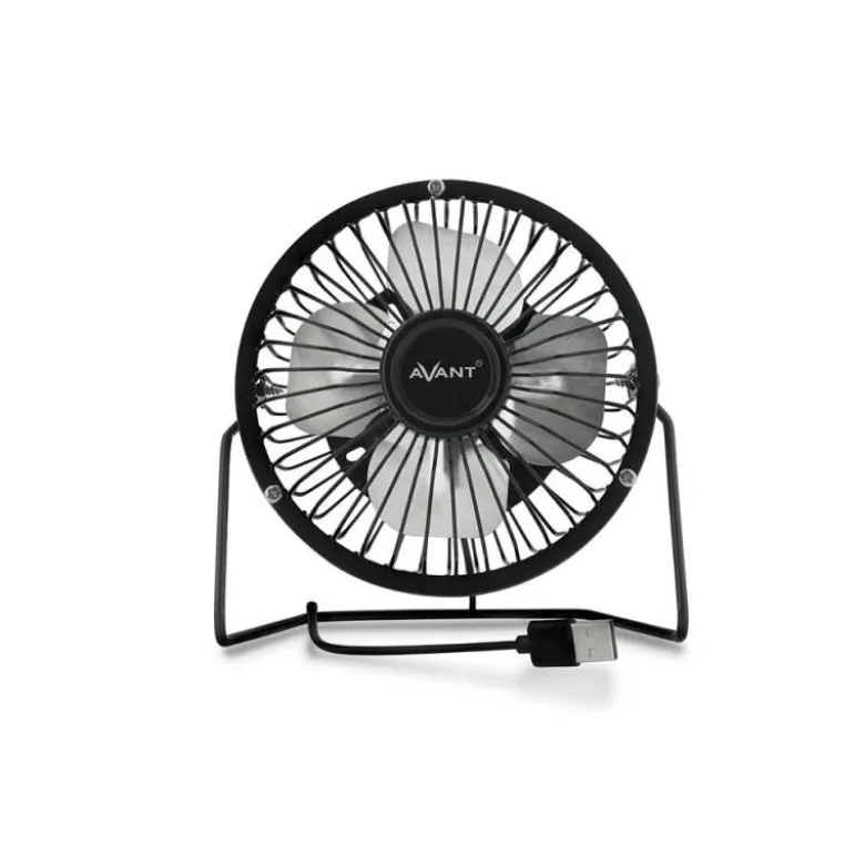 VENTILADOR SOBREMESA AVANT 3W DIAMETRO 100 MM ALIMENTACION USB LONGITUD CABLE 1 MT COLOR NEGRO