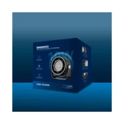 VENTILADOR SOBREMESA DAEWOO HIGH POWER 10W 4 VELOCIDADES RECARGABLE USB-C COLOR NEGRO