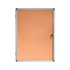 VITRINA DE ANUNCIOS BI-OFFICE FONDO CORCHO DE INTERIOR MARCO DE ALUMINIO 720X981 MM