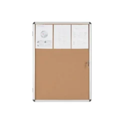 VITRINA DE ANUNCIOS BI-OFFICE FONDO CORCHO DE INTERIOR MARCO DE ALUMINIO 720X981 MM