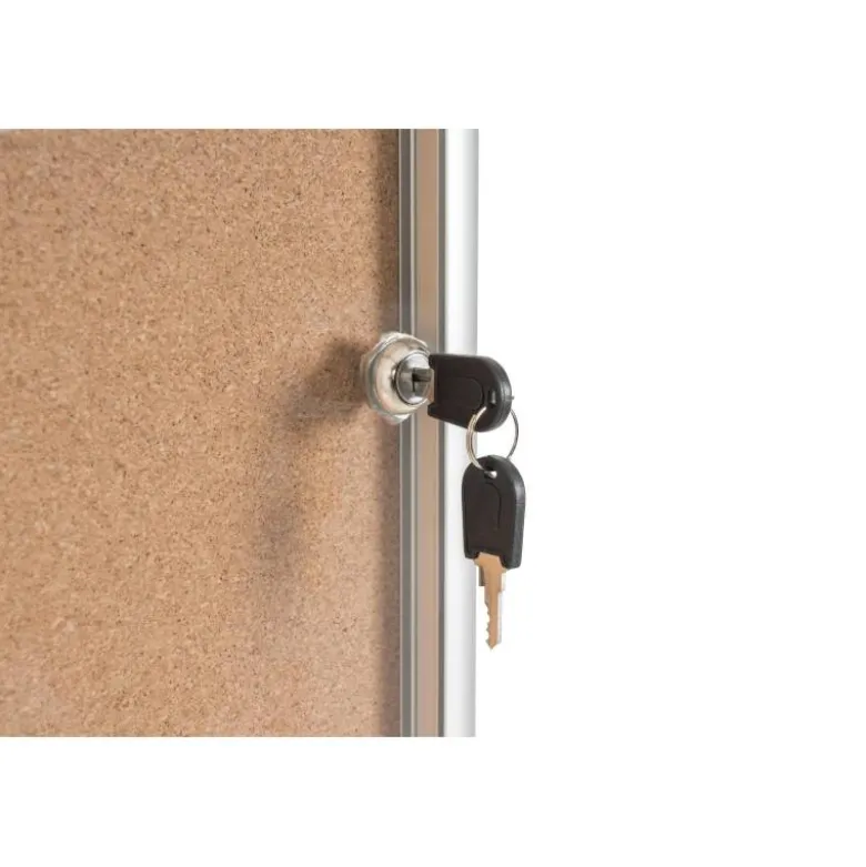 VITRINA DE ANUNCIOS BI-OFFICE FONDO CORCHO DE INTERIOR MARCO DE ALUMINIO 720X981 MM