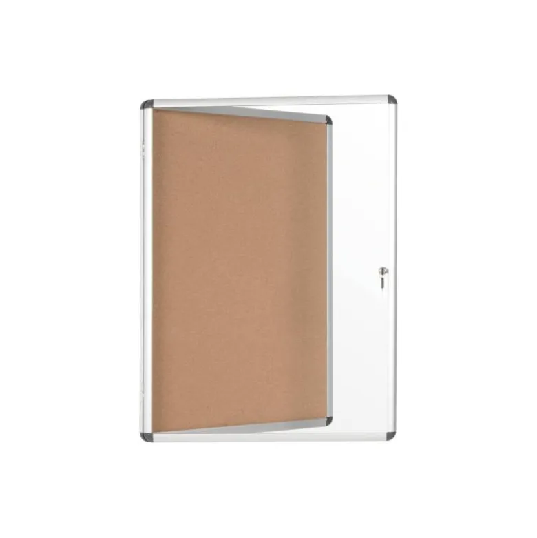 VITRINA DE ANUNCIOS BI-OFFICE FONDO CORCHO DE INTERIOR MARCO DE ALUMINIO 720X981 MM