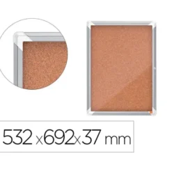 VITRINA DE ANUNCIOS NOBO PREMIUM PLUS CORCHO 4 X DIN A4 532X692X37 MM
