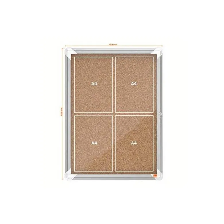 VITRINA DE ANUNCIOS NOBO PREMIUM PLUS CORCHO 4 X DIN A4 532X692X37 MM