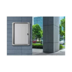 Vitrina anuncio Bi-0ffice magnetica para exterior con marco de aluminio y cerradura