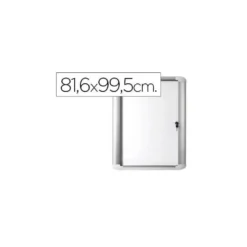 Vitrina de anuncios bi-office new gen magnetica acero lacado 9xa4 para interior color negro 696x933x36 mm
