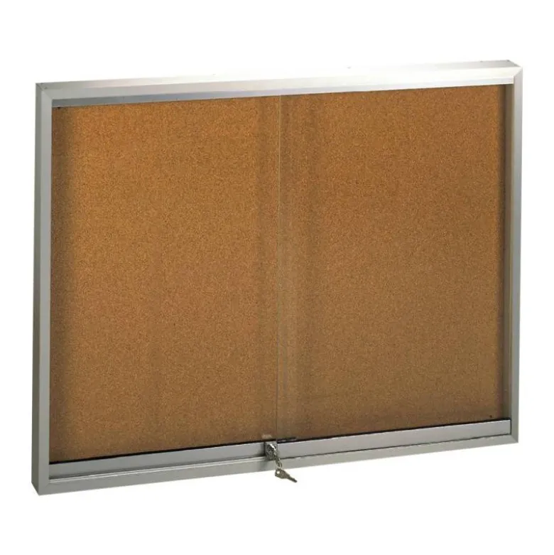 Vitrina de anuncios q-connect marco de aluminio medidas 1000 x 2000 mm.