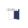 Vitrina de anuncios q-connect mural pequeña fieltro azul con puerta y marco con cerradura medidas 72x98 cm.