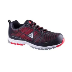 Zapatos de seguridad de Poliuretano marca DeltaPlus Negro y Rojo talla 41