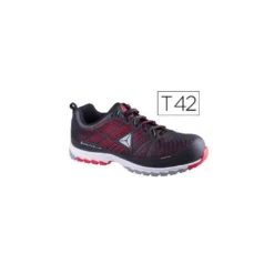 Zapatos de seguridad de Poliuretano marca DeltaPlus Negro y Rojo talla 42