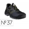 ZAPATOS DE SEGURIDAD DELTAPLUS PIEL CRUPON PIGMENTADA SUELA PU BI DENSIDAD COLOR NEGRO TALLA 37