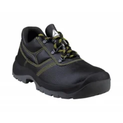 ZAPATOS DE SEGURIDAD DELTAPLUS PIEL CRUPON PIGMENTADA SUELA PU BI DENSIDAD COLOR NEGRO TALLA 38