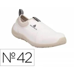 ZAPATOS DE SEGURIDAD DELTAPLUS MICROFIBRA PU SUELA PU MONO-DENSIDAD COLOR BLANCO TALLA 42