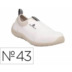 ZAPATOS DE SEGURIDAD DELTAPLUS MICROFIBRA PU SUELA PU MONO-DENSIDAD COLOR BLANCO TALLA 43