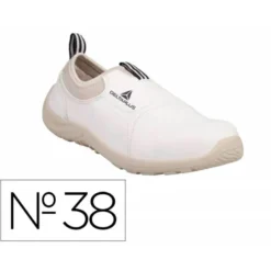 ZAPATOS DE SEGURIDAD DELTAPLUS MICROFIBRA PU SUELA PU MONO-DENSIDAD COLOR BLANCO TALLA 38