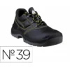 ZAPATOS DE SEGURIDAD DELTAPLUS PIEL CRUPON PIGMENTADA SUELA PU BI DENSIDAD COLOR NEGRO TALLA 39